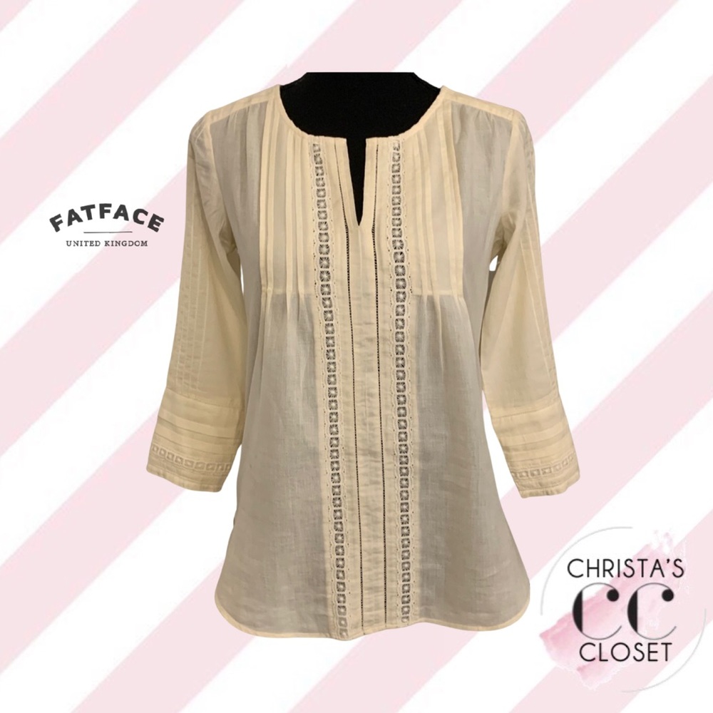 🌹Fatface Cream Blouse